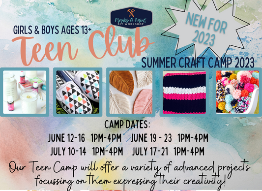 Teen Club Summer Crafts Camp 2023