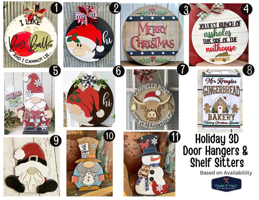 Holiday 3D Door Hangers & Decor